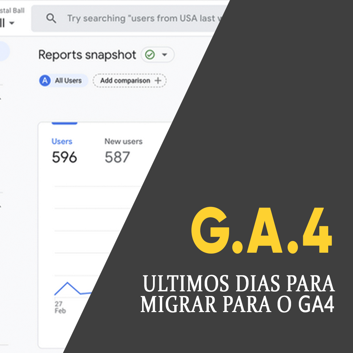 Fim do Analytics Universal, Veja migrar para o GA4 Com o fim do Google Analytics Universal o seu site pode perder dados e gráficos analíticos. Saiba como migrar para o GA4. Passo a passo.