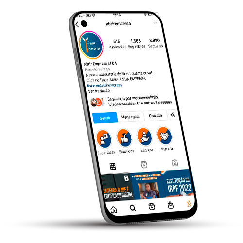 celular instagram abrir empresa ltda AGNC - Agência de Marketing