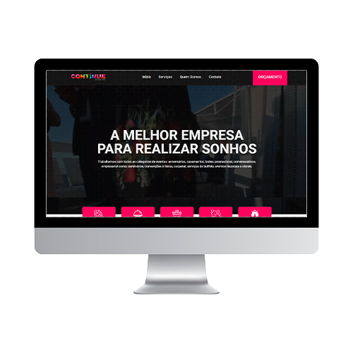 portifolio mockup site continue eventos AGNC - Agência de Marketing
