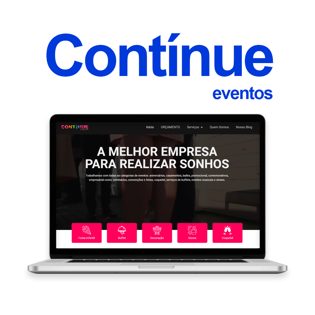 portifolio site continue eventos AGNC - Agência de Marketing