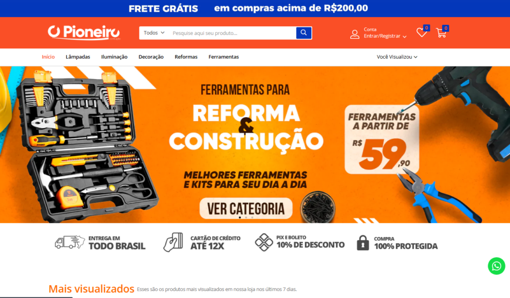 o pioneiro construcao ecommerce AGNC - Agência de Marketing