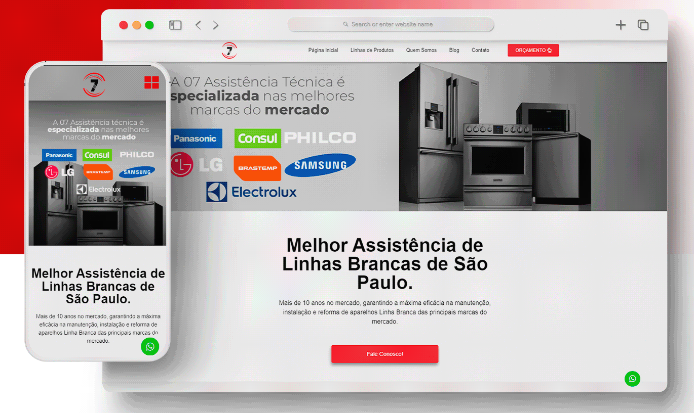 Portfolio: Site Da O7 Assistência Técnica Tem uma empresa de assistência técnica e precisa de um site? Veja como ficou nosso trabalho no Site da O7 Assistência Técnica.