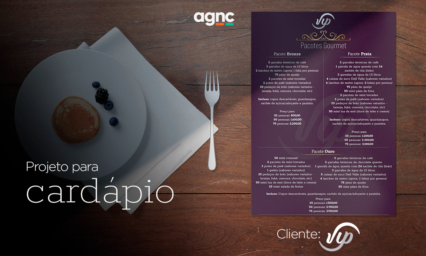 Portfolio: Criação De Cardápio Personalizado: Vip Veja nosso belíssimo trabalho de Criação de cardápio personalizado: Vip para restaurantes.