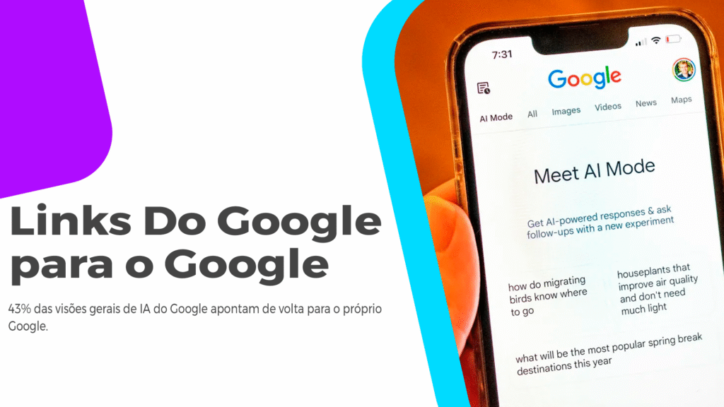 43% Das Citações De IA Do Google São Links Do Google O Google segue dominado a SERP e as IAs, 43% das Citações das IAs (Gemini e GPT) são Links Do Google. Entenda!