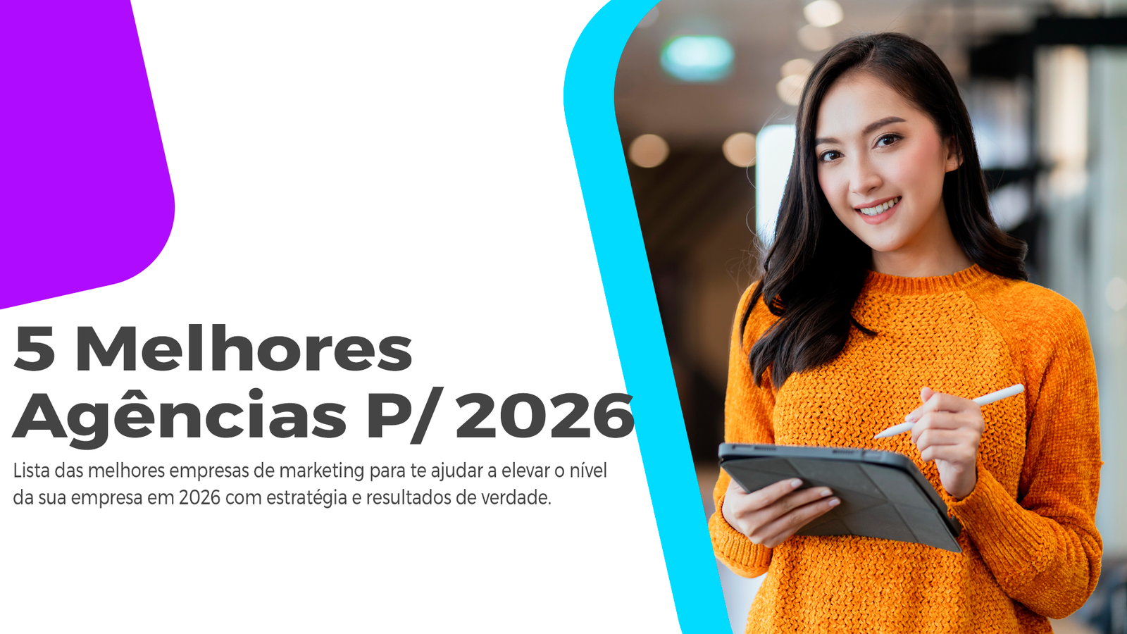 5 Melhores Agências De Marketing Para 2026: [lista] Listamos as 5 melhores agências de marketing para 2026 com foco em SEO, tráfego pago, mídias, Inbound e vendas. [lista completa]