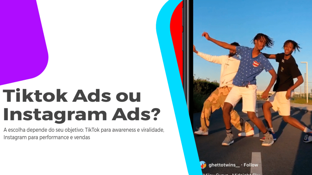 TikTok Ads Vs Instagram Ads: Onde Investir Em 2026? TikTok Ads Vs Instagram Ads, qual dessas plataformas usar para prospectar em 2026? Fizemos uma analise completa e as especificidades delas.
