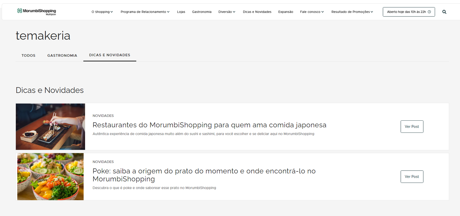 Portfólio — Assessoria De Imprensa Estratégica Nosso trabalho de Assessoria de Imprensa Estratégica para o restaurante Temakeria & Cia levou ao Co-Branding entre a empresa e o Shopping.