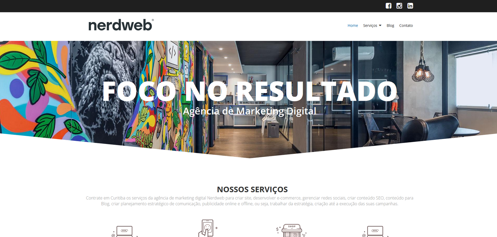 melhores-agencias-marketing-curitiba-e-regiao-2 Focada em grandes marcas, a Nerdweb trabalha a convergência de canais (omnichannel). Se a sua empresa é de grande porte e precisa de integração entre e-commerce, redes sociais e tecnologia de ponta, eles possuem cases robustos com marcas globais, o que traz uma segurança adicional para operações complexas.