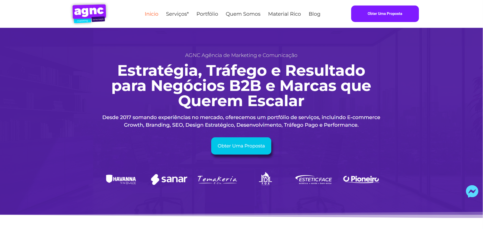 A AGNC atende empresas de todos os portes e segmentos em todo o Brasil, oferecendo também serviços integrados de SEO, inbound marketing, redes sociais, criação de sites, e-commerce e assessoria de imprensa.